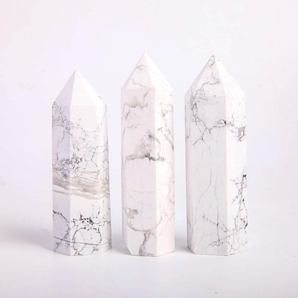 Set of 3 Howlite Crystal Point Wholesale Crystals USA