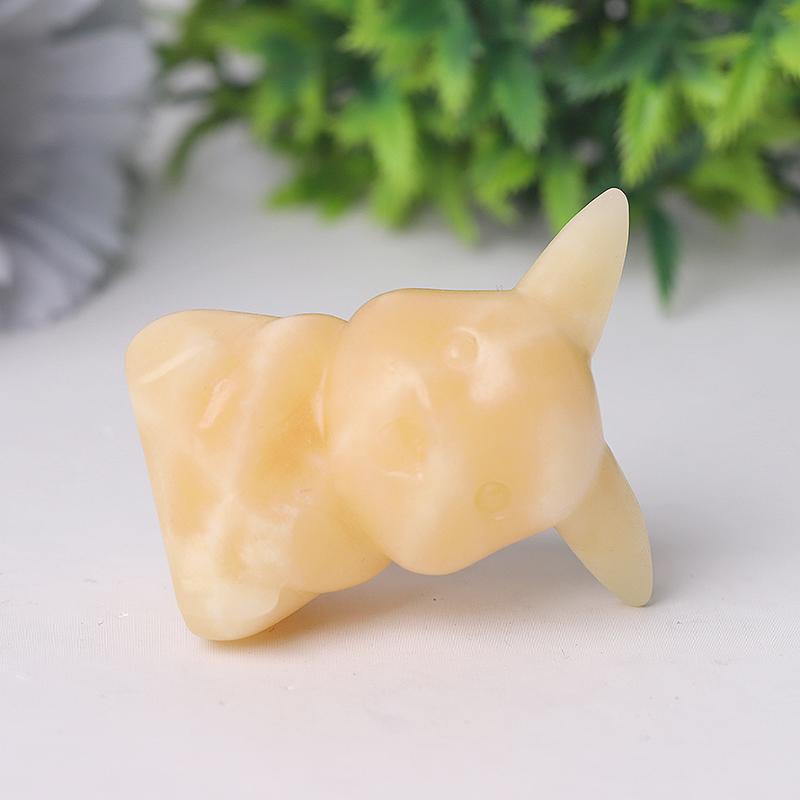 2.0"-3.0" Orange Calcite Pikachu Crystal Carvings Wholesale Crystals USA