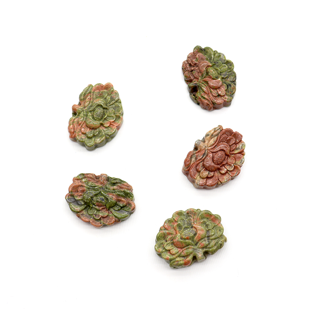 Hand Carved Unakite Crystal Flowers Wholesale Crystals USA