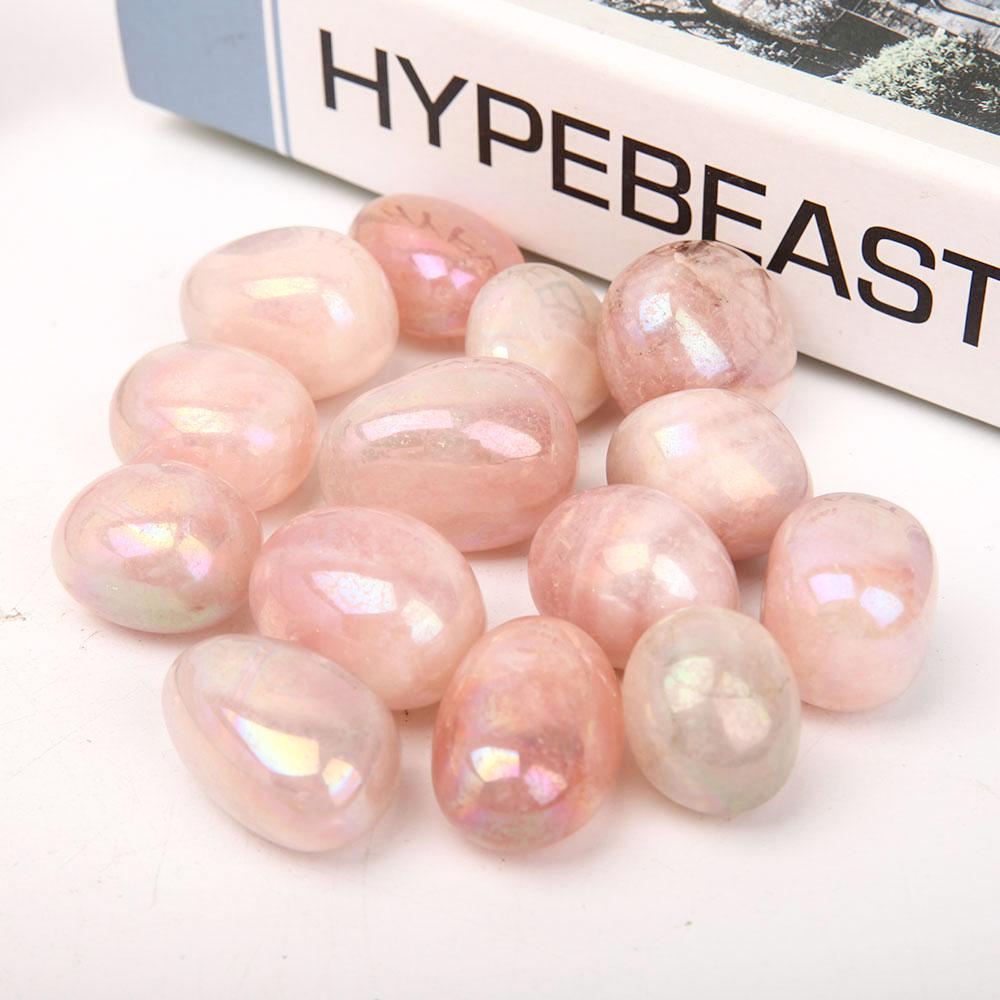 0.1kg Aura Pink Crystal Tumbles Wholesale Crystals USA