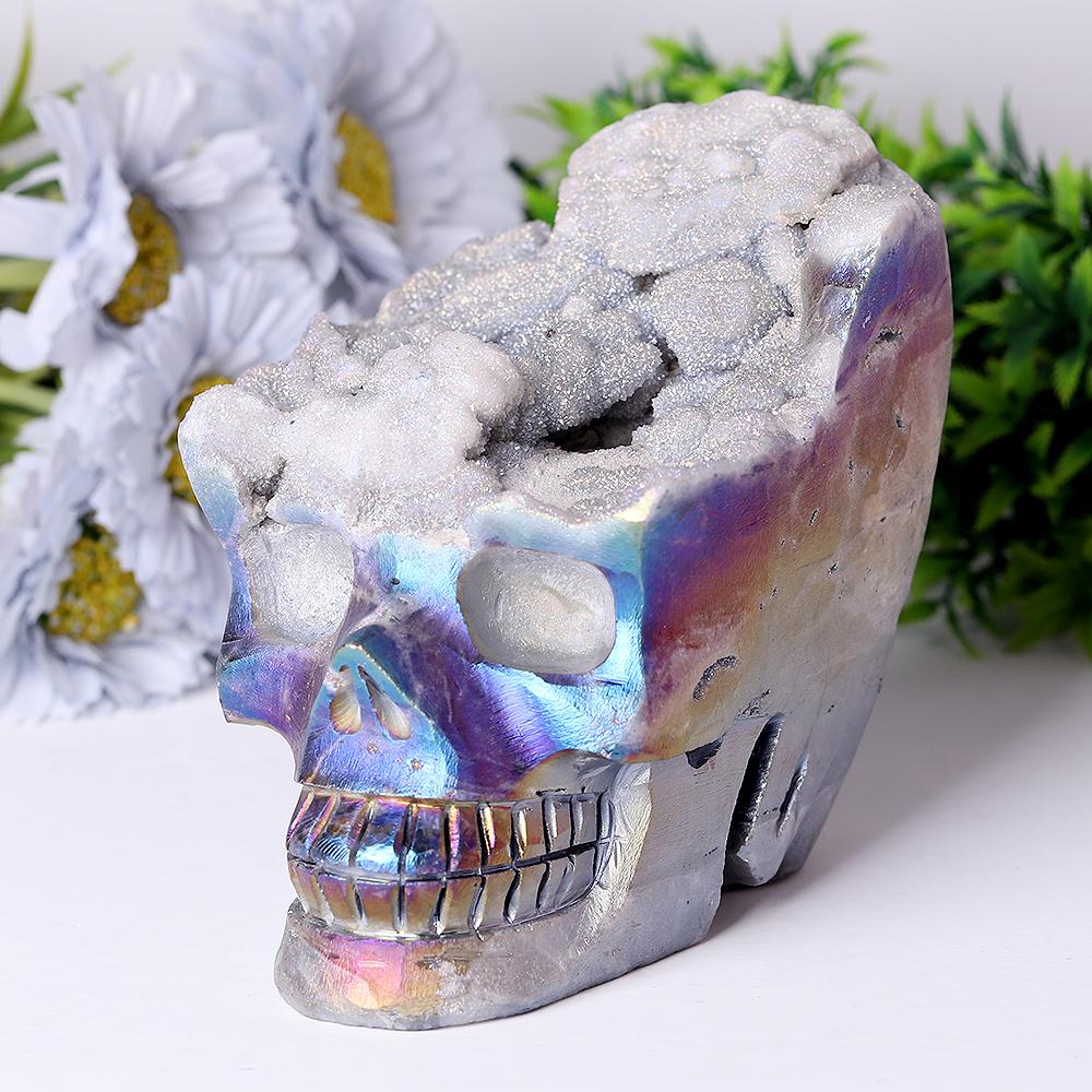 Aura Druzy Crystal Skull Carvings Wholesale Crystals USA