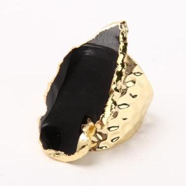 Black Obsidian Handmade Crystal Ring Wholesale Crystals USA