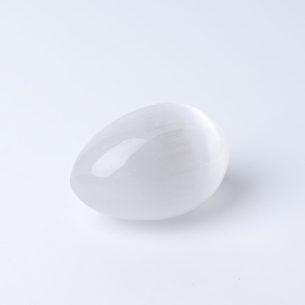 2.5" Selenite Egg Palm Stone Wholesale Crystals USA