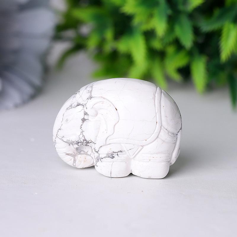 1.5" Elephant Crystal Carvings Wholesale Crystals USA