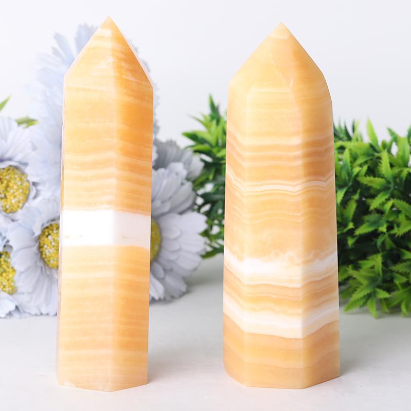 6.5-8'' Honey Calcite Towers Wholesale Crystals USA