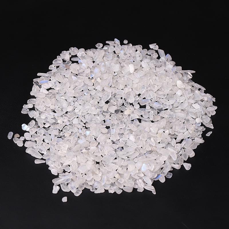 0.1kg High Quality White Moonstone Chips Crystal Chips for Decoration Wholesale Crystals USA