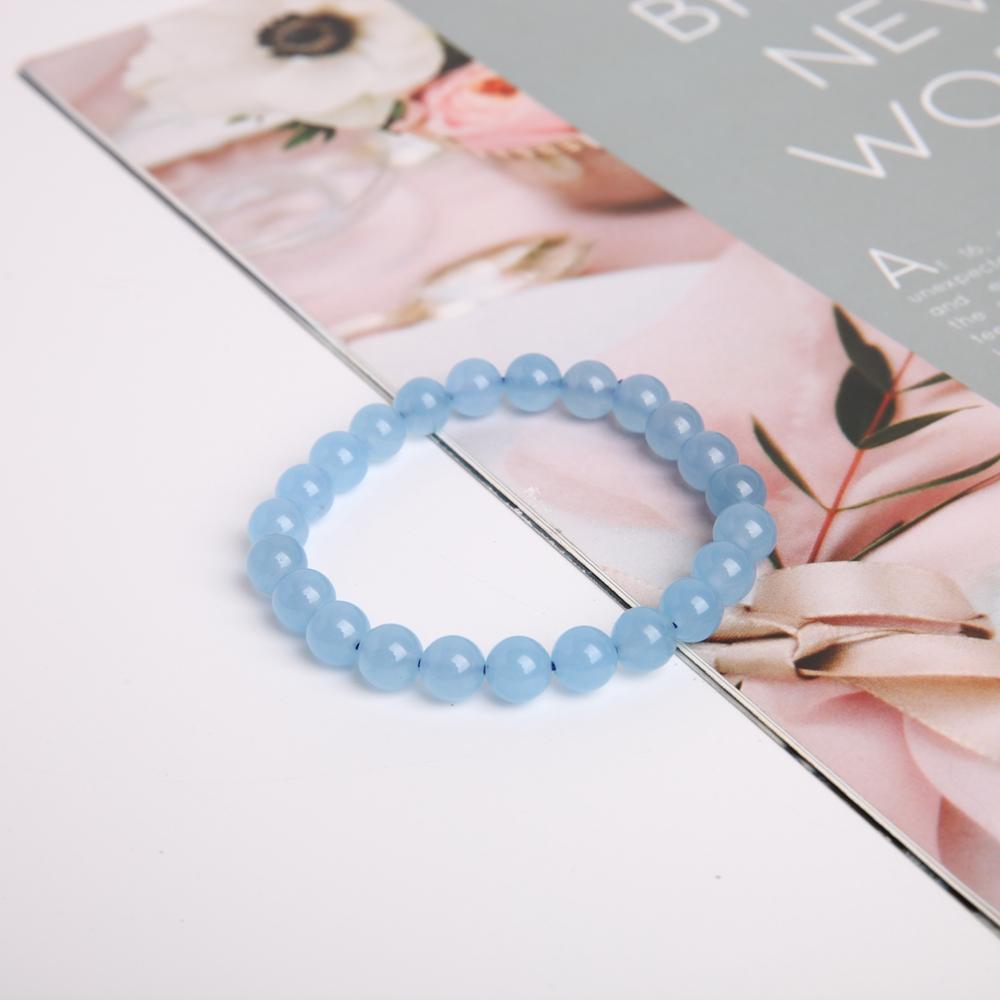 8mm Blue Chalcedony Crystal Bracelet Wholesale Crystals USA