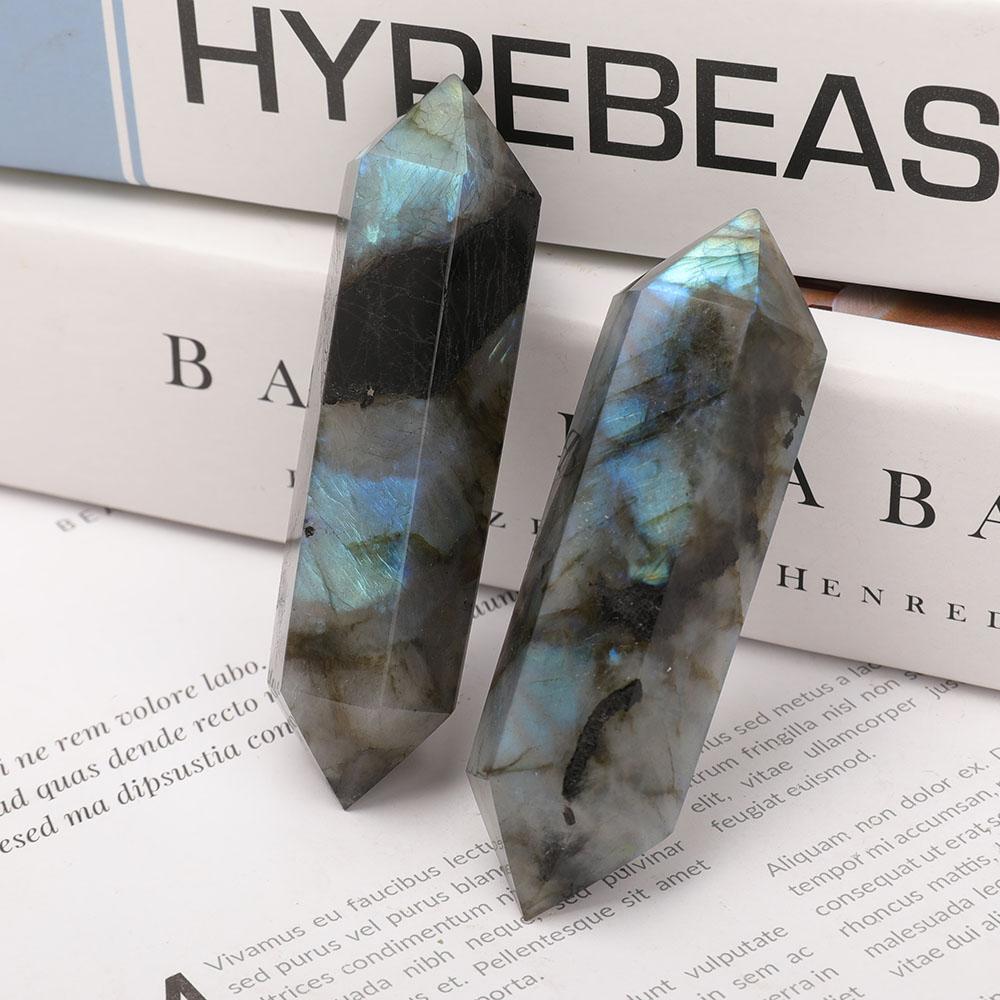 Set of 2 Labradorite Double Terminated Points Wholesale Crystals USA