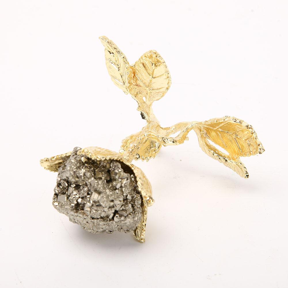 Pyrite with Metal Stand for Home Decor