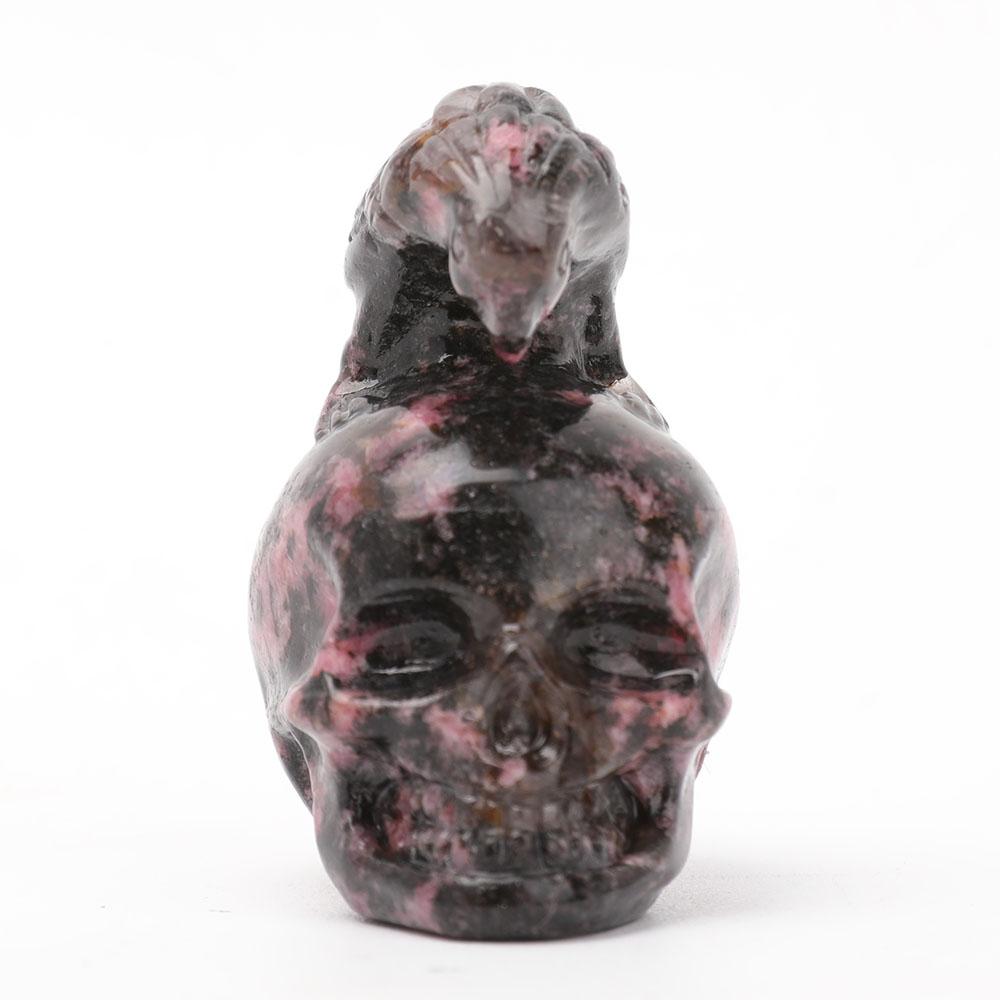 2" Rhodonite Skull Carvings