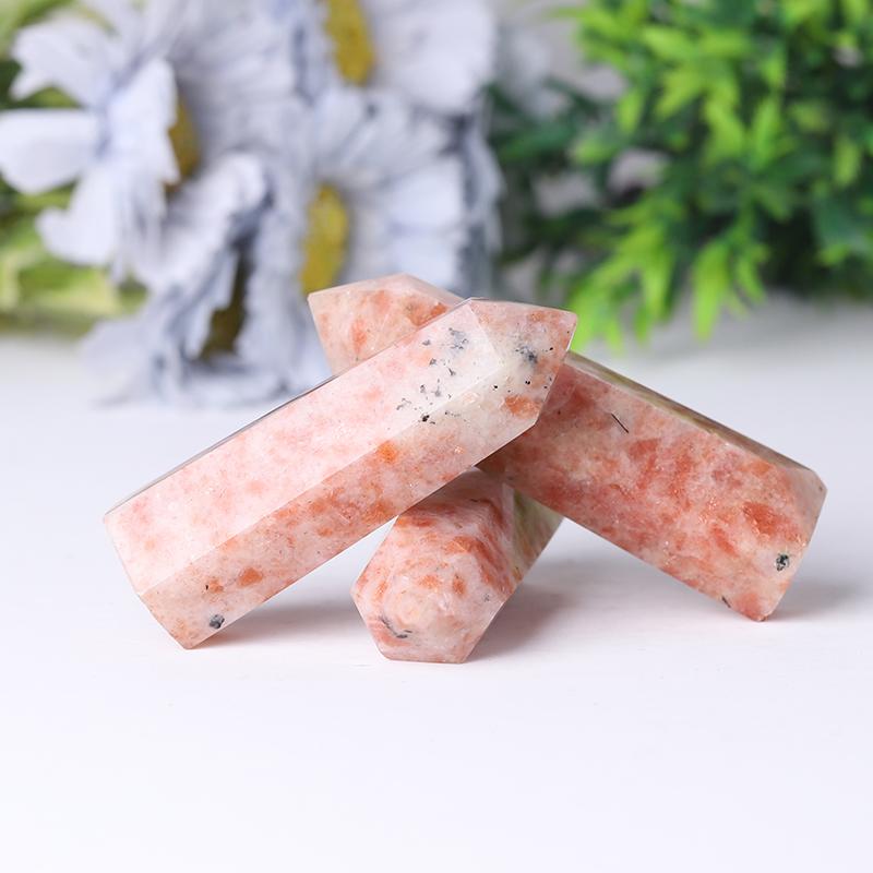 Wholesale High Quality Healing Crystal Stone Gold Sunstone Point for Decoration Wholesale Crystals USA