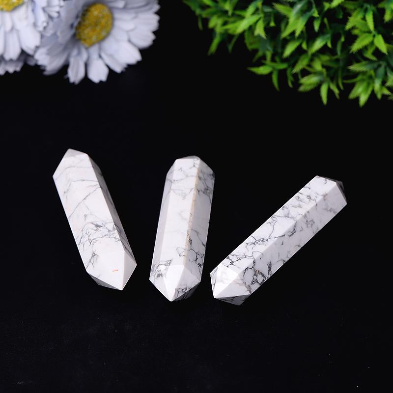 Howlite Double Terminated Points Healing Tower Wholesale Crystals USA