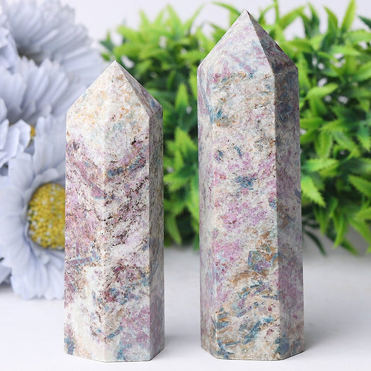 2.5"-4.5" Ruby in Kyanite Crystal Tower Wholesale Crystals USA