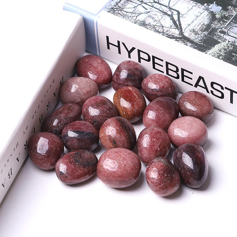 0.1kg 25mm-35mm Strawberry Quartz Tumbles Wholesale Crystals USA