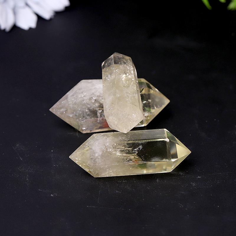 Natural Citrine Crystal Double Terminated Points Healing Wand Wholesale Crystals USA