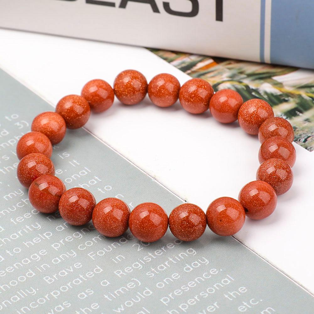 10mm Gold Sandstone Bracelet Wholesale Crystals USA