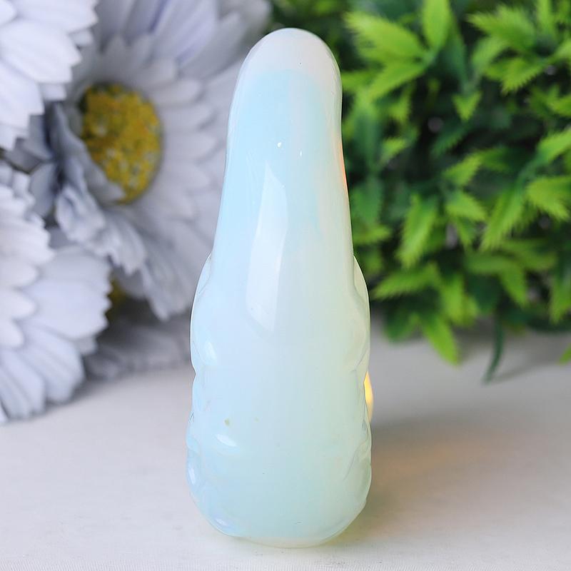 3" Opalite Moon with Rabbit Crystal Carvings Wholesale Crystals USA