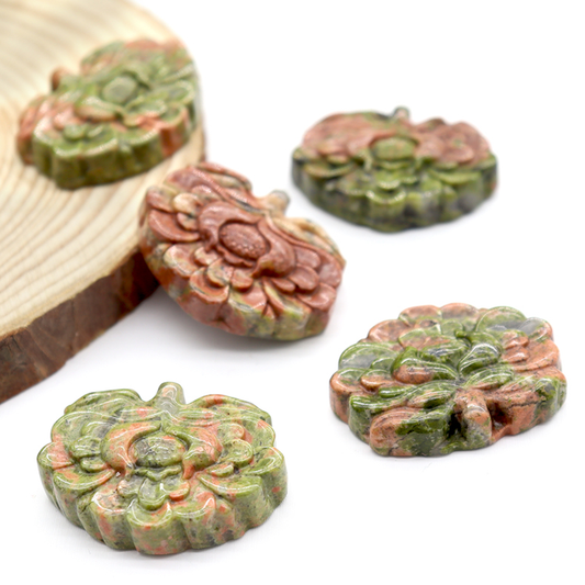 Hand Carved Unakite Crystal Flowers Wholesale Crystals USA