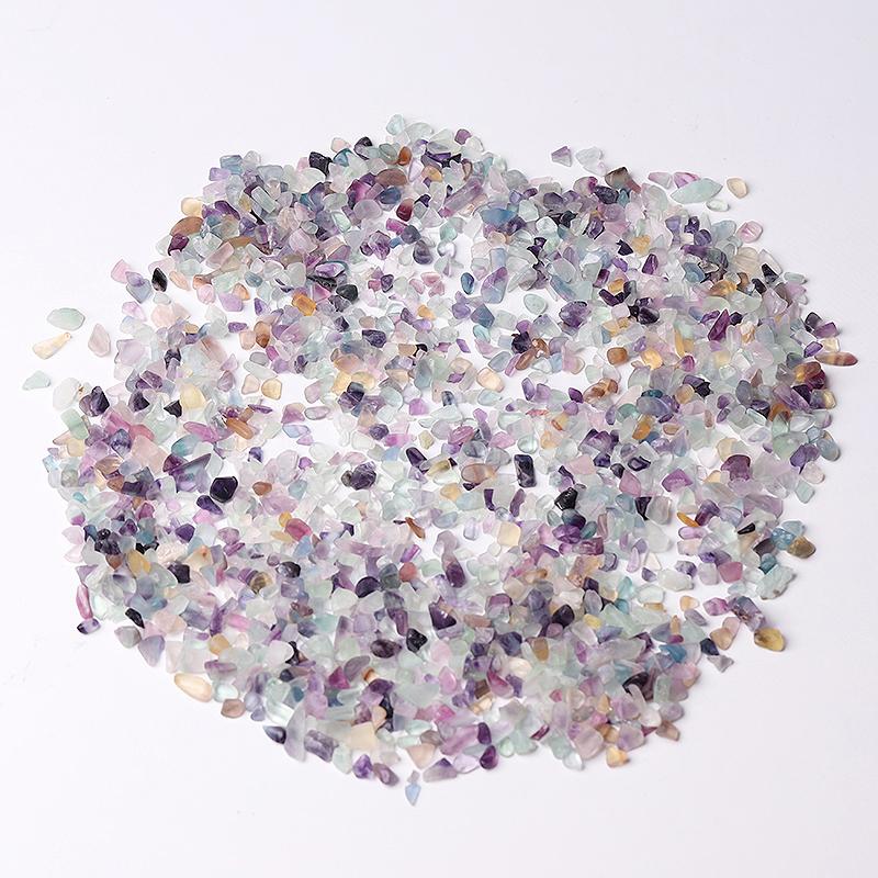 0.1kg Different Size Natural Rainbow Fluorite Chips Crystal Chips for Decoration Wholesale Crystals USA