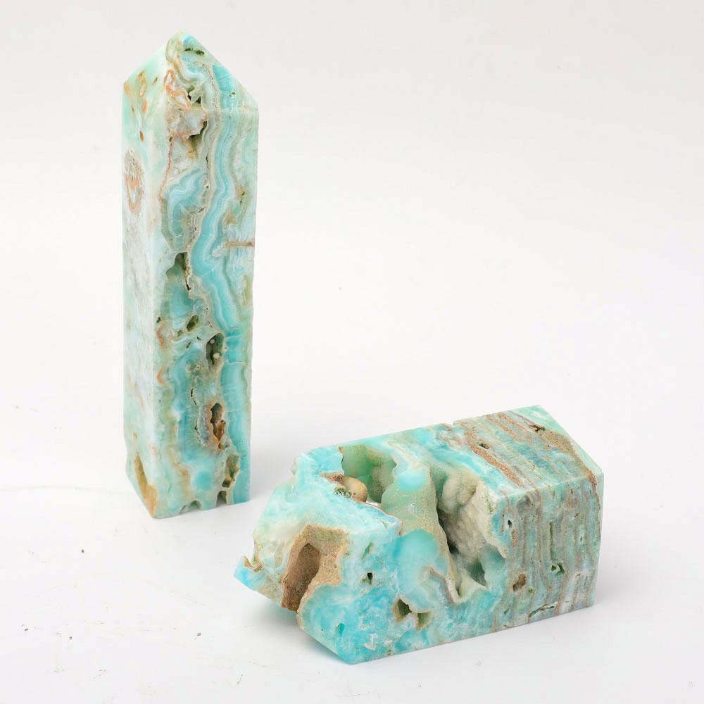 Set of 2 Hemimorphite Tower Wholesale Crystals USA