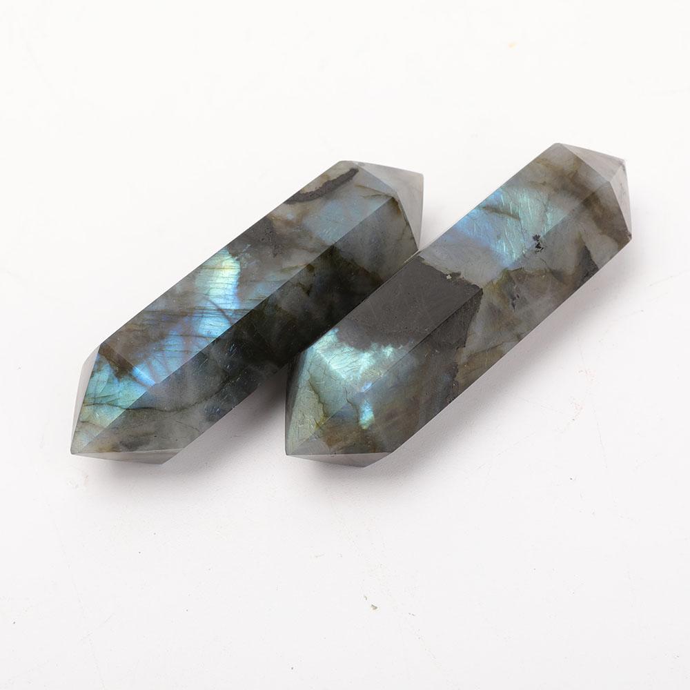 Set of 2 Labradorite Double Terminated Points Wholesale Crystals USA