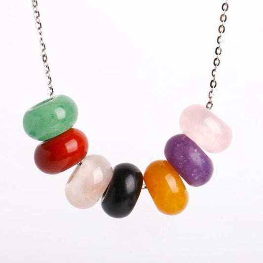 Donuts Shape Chakra Crystal Necklace Jewelry Wholesale Crystals USA