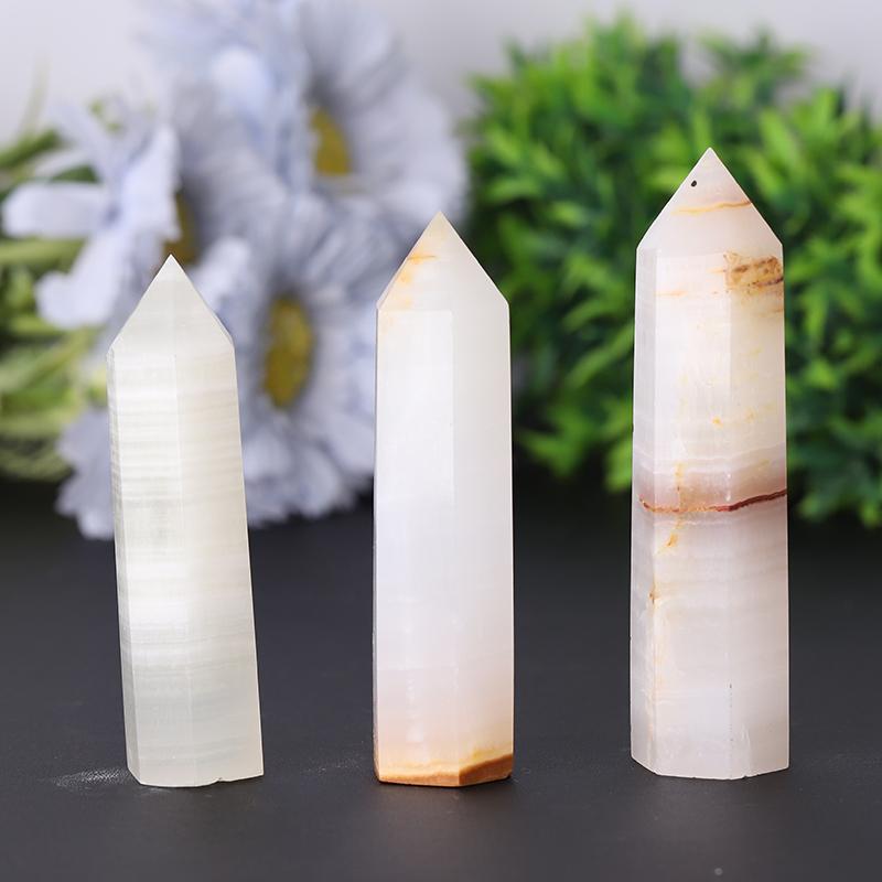 Wholesale Bulk Natural Crystal Afghan White Jade R Crystal Points Wholesale Crystals USA