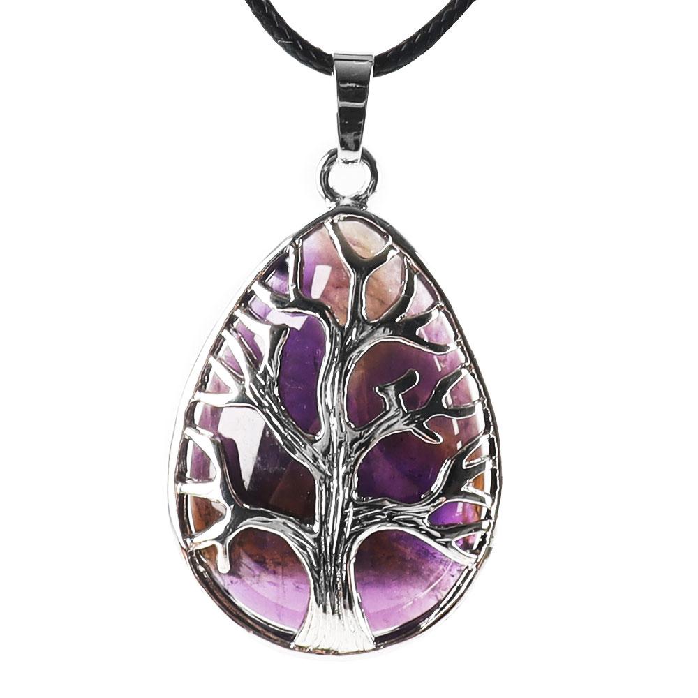 Tree of Life Amethsyt Pendant Crystals Quartz Jewelry Wholesale Crystals USA