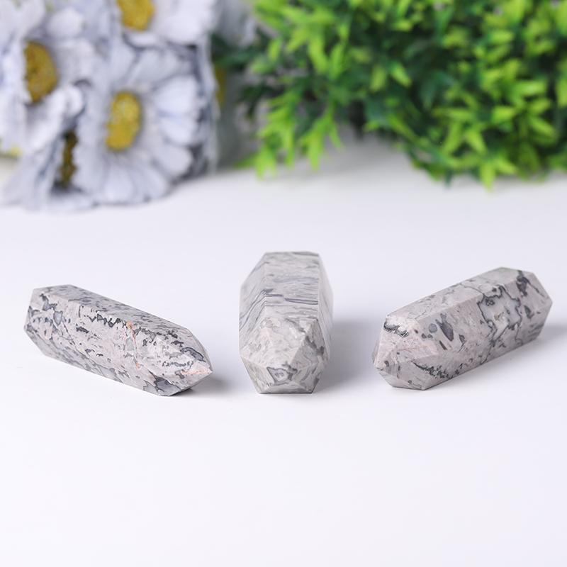 Wholesale Natural Picasso Jasper Point Crystal Tower Healing Stone for Feng Shui Decoration Wholesale Crystals USA