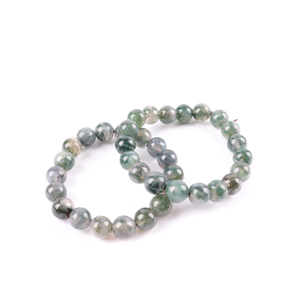 10mm Moss Agate Bracelet Wholesale Crystals USA