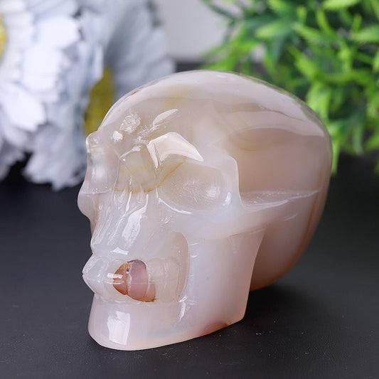 Flower Agate Crystal Skull Carvings Wholesale Crystals USA