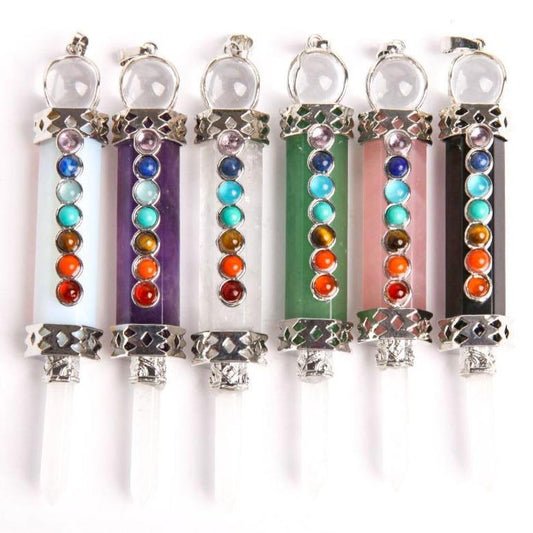 Crystal Jewelrys 7 Chakra Pendant Crystal Point Wholesale Crystals USA