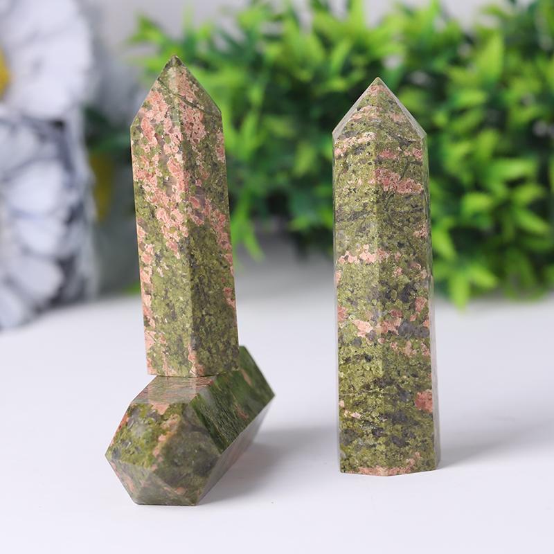 Wholesale Natural Unakite Points Wholesale Crystals USA