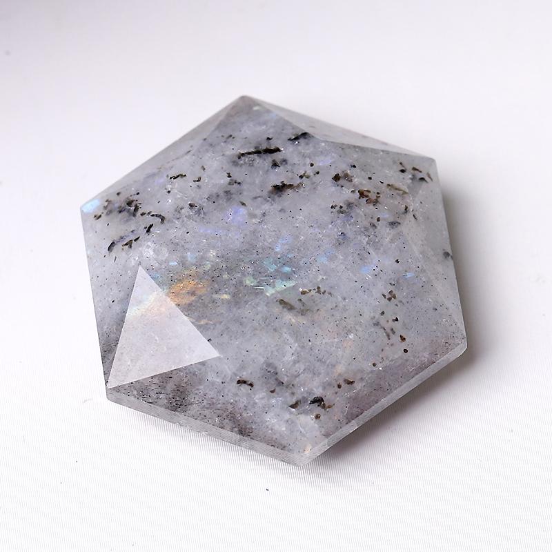 1" Crystal Hexagon Pocket Stone  for Pendant for DIY Wholesale Crystals USA