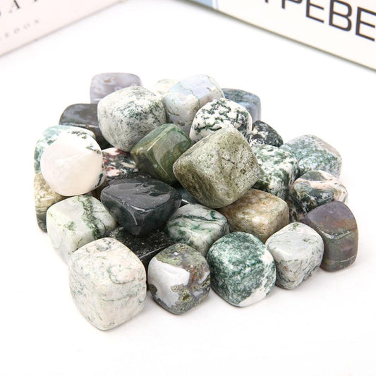 0.1kg Moss Agate Cubes Bag Wholesale Crystals USA