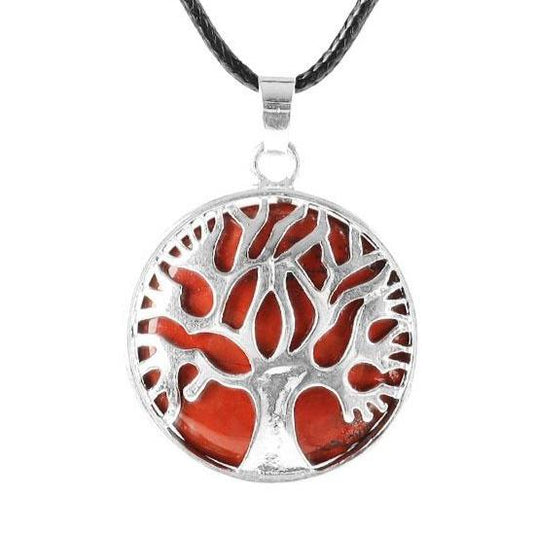 Red Jasper Tree of Life Pendant Jewelry Wholesale Crystals USA