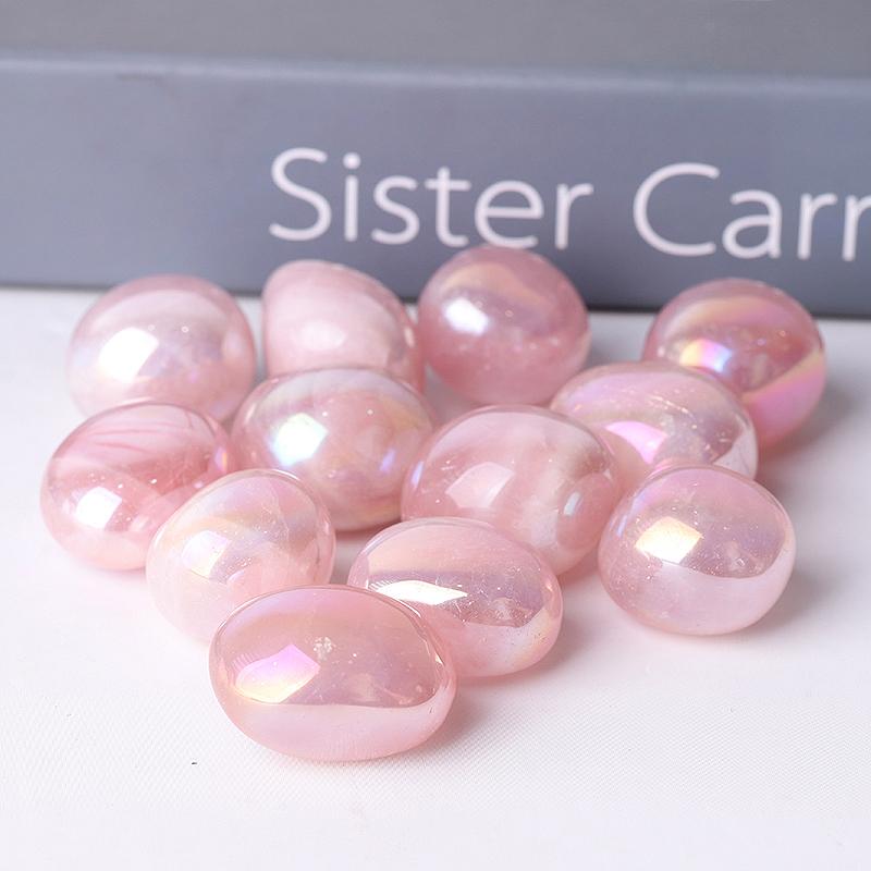 0.1kg Aura Rose Quartz Tumbles Wholesale Crystals USA