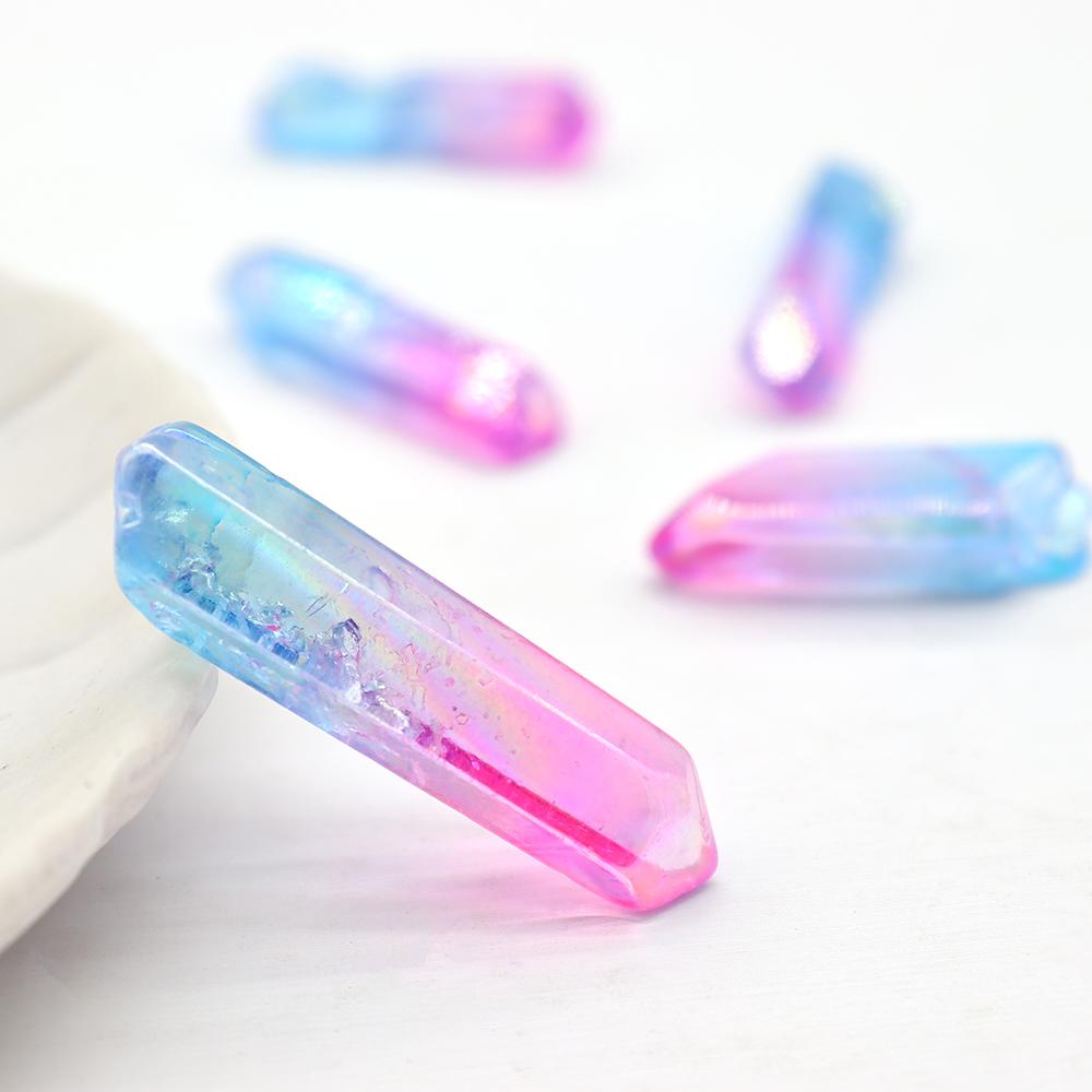 0.5kg Pink and Blue Aura Quartz Points Wholesale Crystals USA