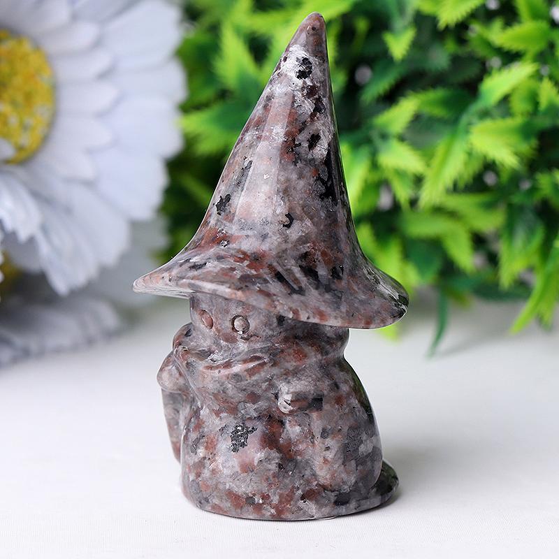 3" Yooperlite Baby Witch Wizard Crystal Carvings for Halloween Wholesale Crystals USA