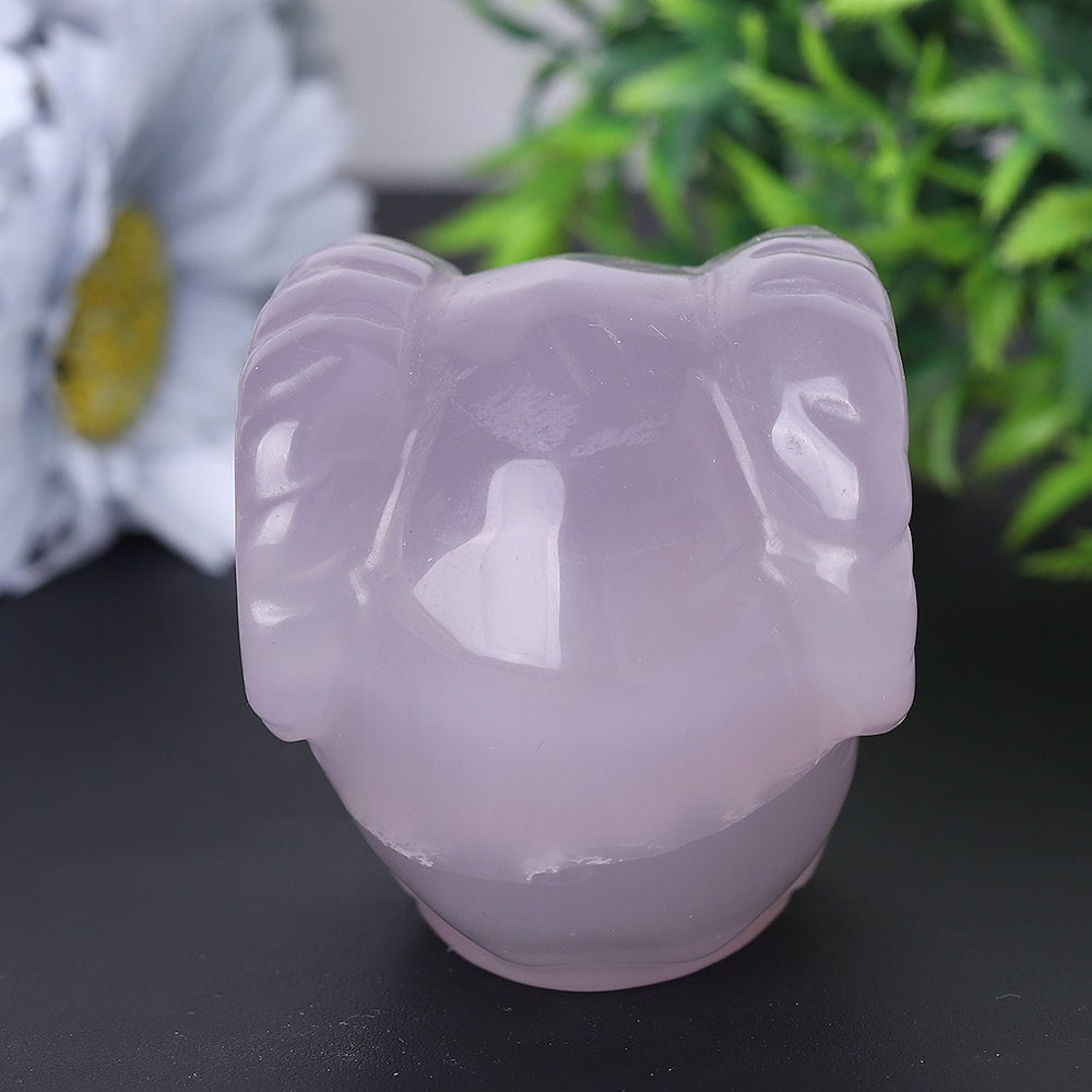 3.4" Unique Fluorite Crystal Skull Carvings for Halloween