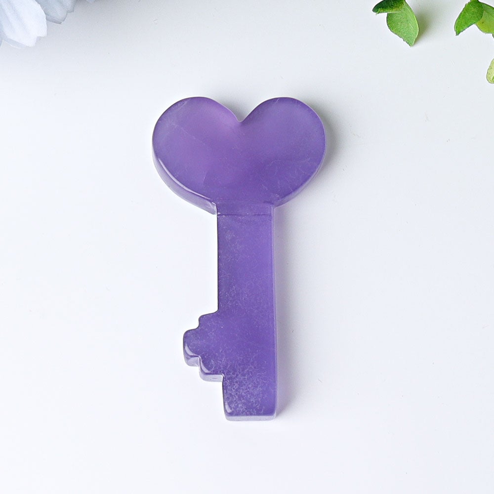 3" Fluorite Heart Key Crystal Carvings Wholesale Crystals USA