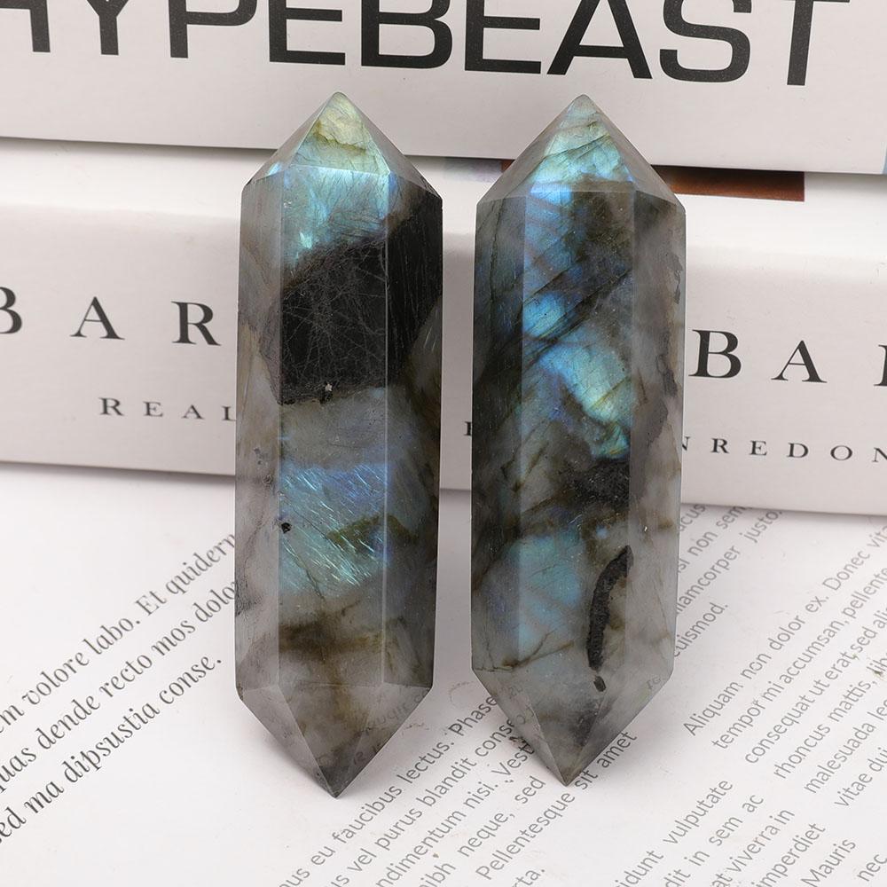 Set of 2 Labradorite Double Terminated Points Wholesale Crystals USA