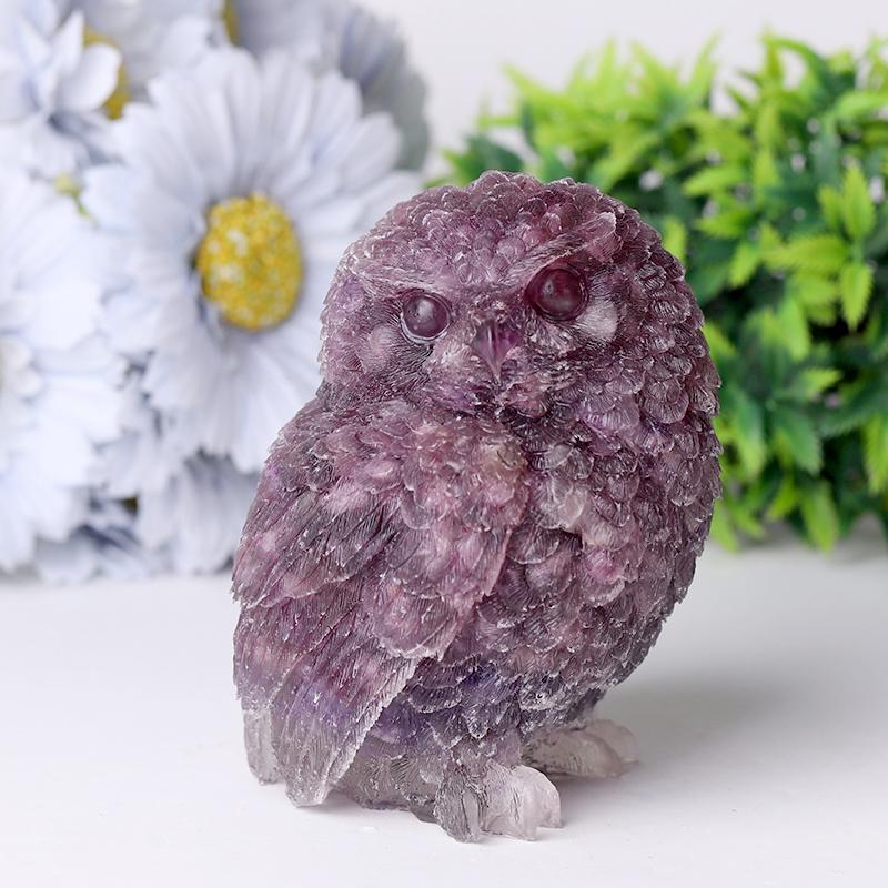 4" Owl Resin Crystal Carvings Wholesale Crystals USA