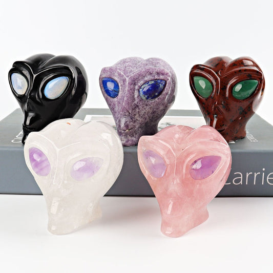 2.5" Alien Skull Crystal Carving Wholesale Crystals USA