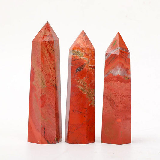 Set of 3 Red Jasper Points Wholesale Crystals USA