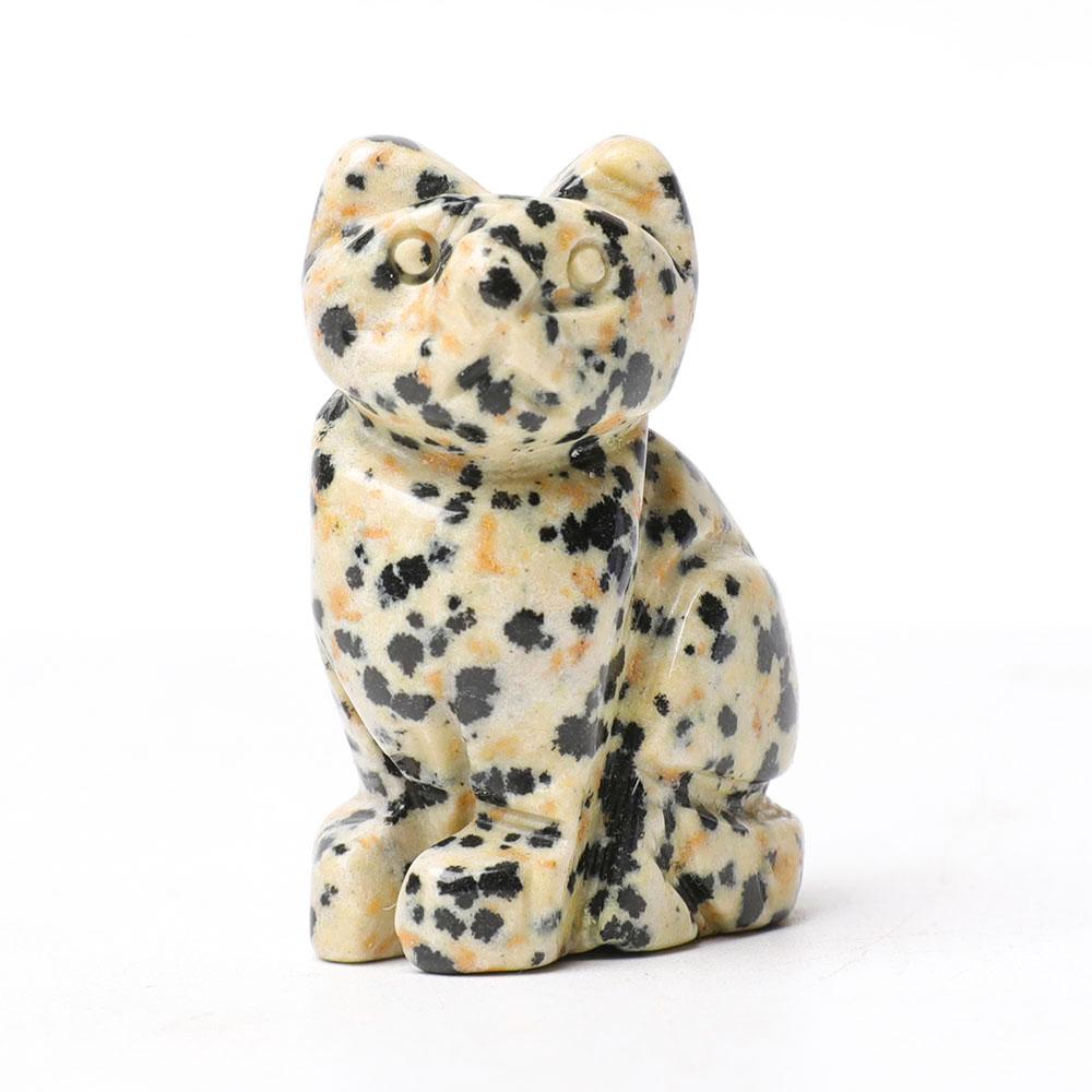 Dalmatian Cat Figurine Crystal Carvings Wholesale Crystals USA