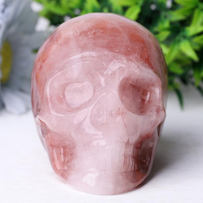 3.5" Fire Quartz Skull Crystal Carvings Wholesale Crystals USA