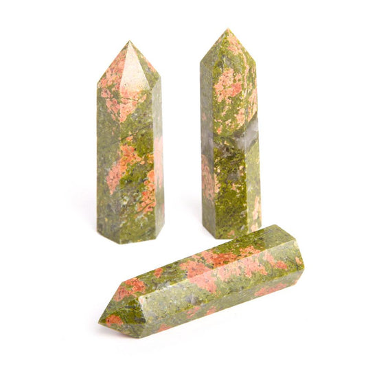 Set of 3 Unakite Crystal Point Wholesale Crystals USA