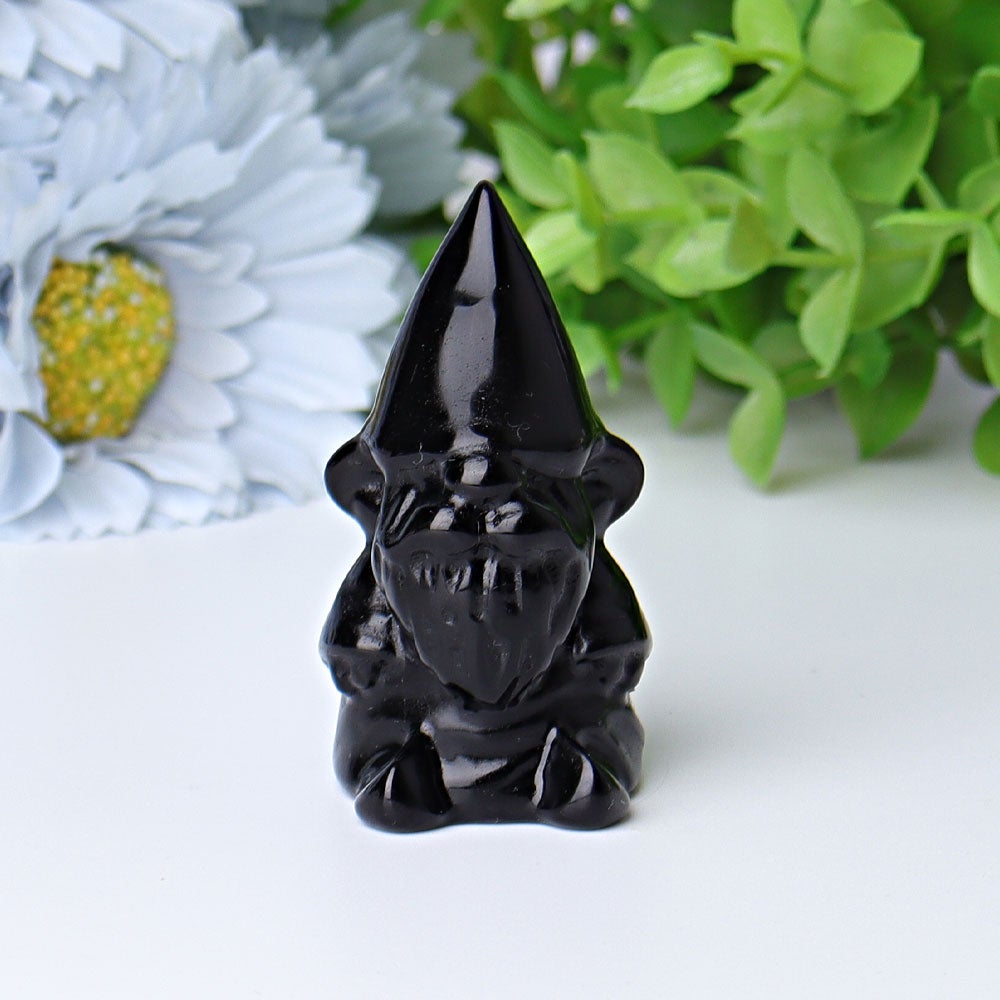 2.3" Black Obsidian Dwarf Crystal Carvings Wholesale Crystals USA