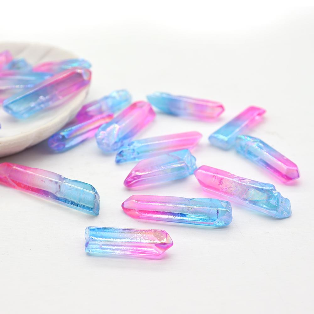 0.5kg Pink and Blue Aura Quartz Points Wholesale Crystals USA